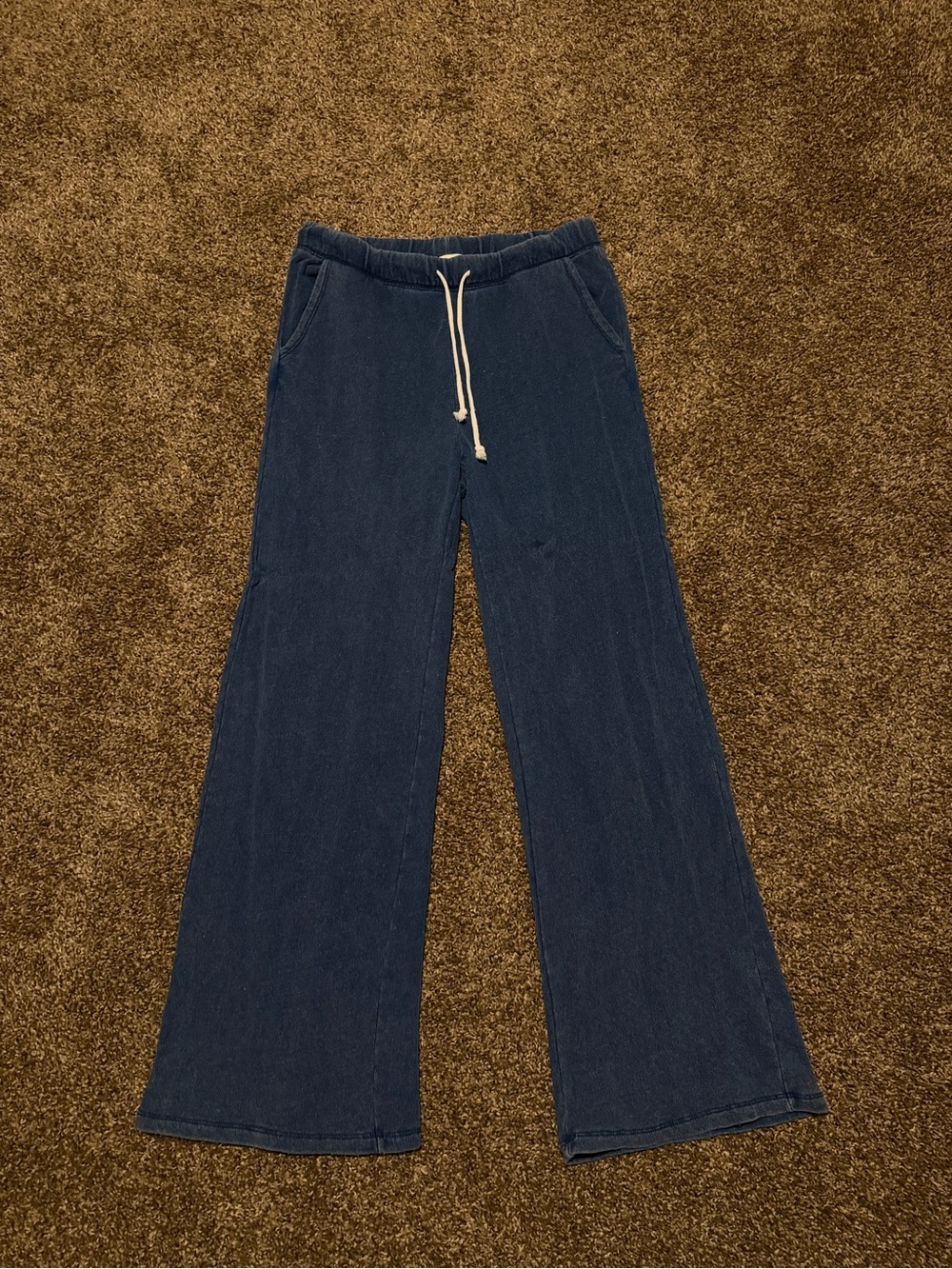 Z Supply Navy Wide-Leg Drawstring Jeans